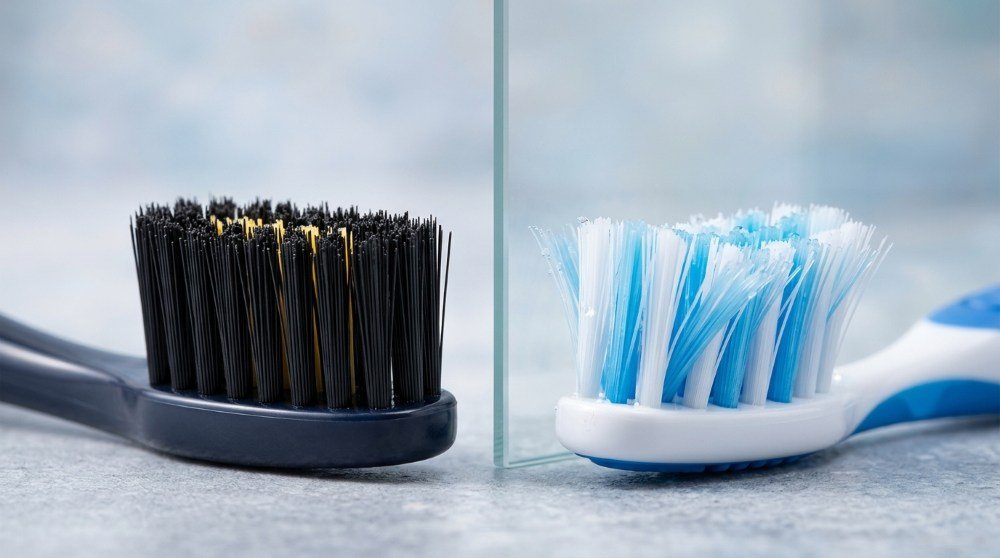 Soft or medium toothbrush